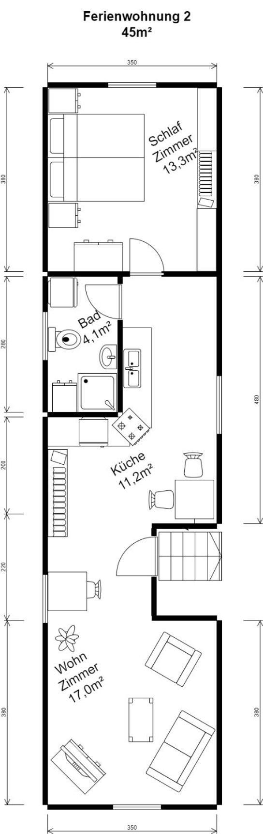 Ferienwohnung Van Den Berg Rees Oda fotoğraf